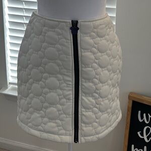 Forever 21 White Quilted Mini Skirt